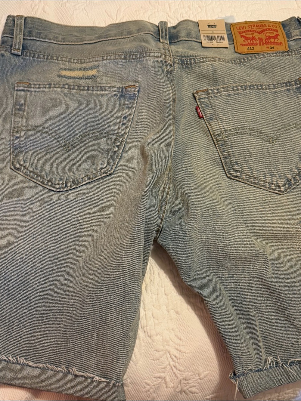 Levi's Light Blue 412 Relaxed Men's Denim Shorts